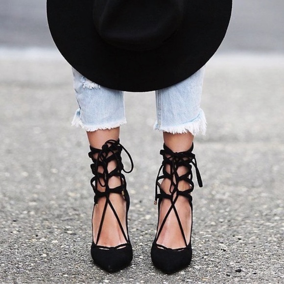 Jeffrey Campbell x Free People Hierro Lace Up Heel - Picture 2 of 8